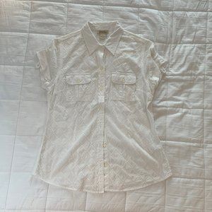 Lucky Brand Size (M) White Button Front Shirt
